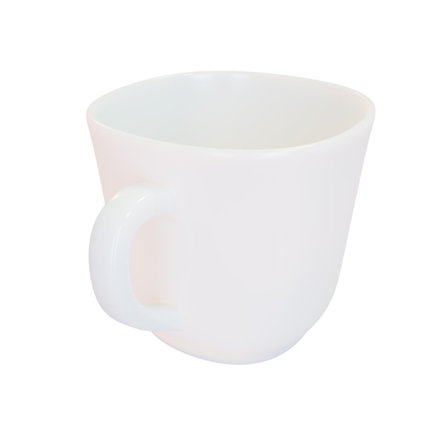 Maquette de tasse en porcelaine blanche