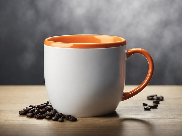 Maquette de tasse sur le thème de l'automne et du mariage