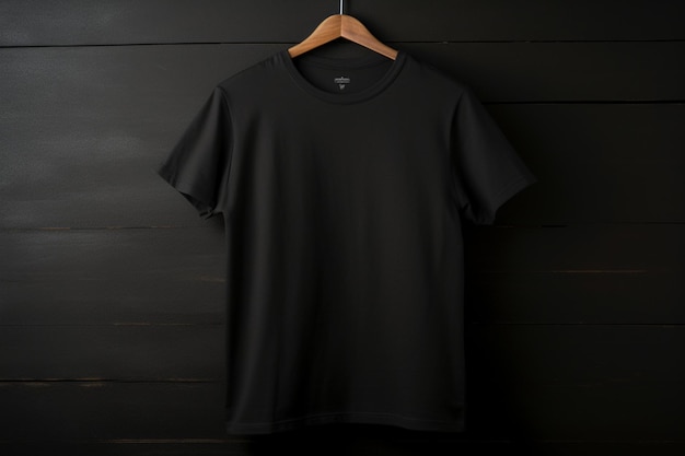 Maquette de tee shirt homme noir simple