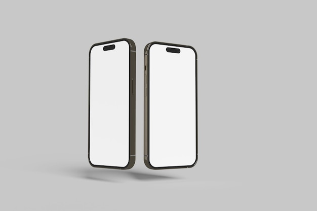 Une maquette de téléphone intelligent en blanc