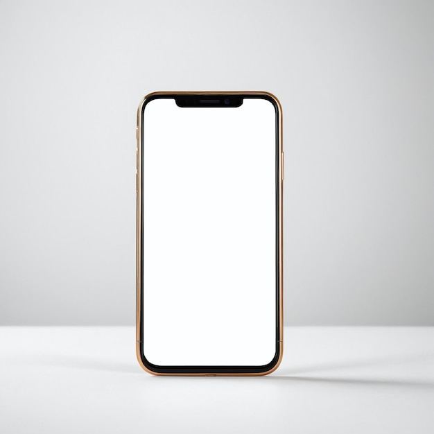 Maquette de téléphone portable sur fond blanc