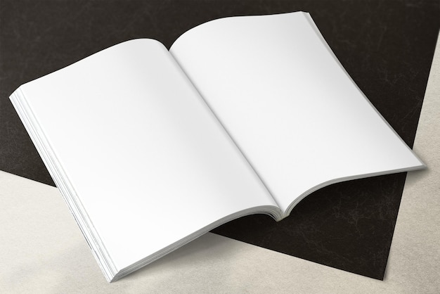 Maquette transparente de la page du magazine en png