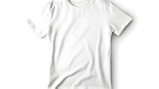 Photo maquette de tshirt blanc sur fond blanc avec fond