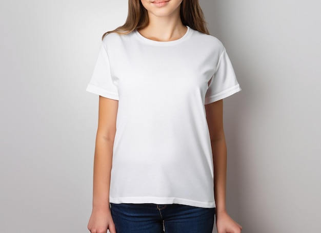 Maquette de tshirt blanc vierge