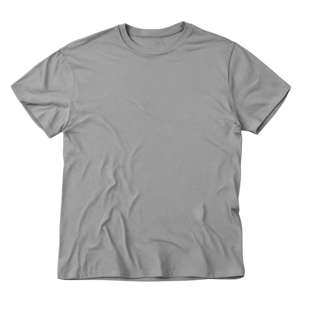 Maquette de TShirt gris isolé sur fond blanc AI générative