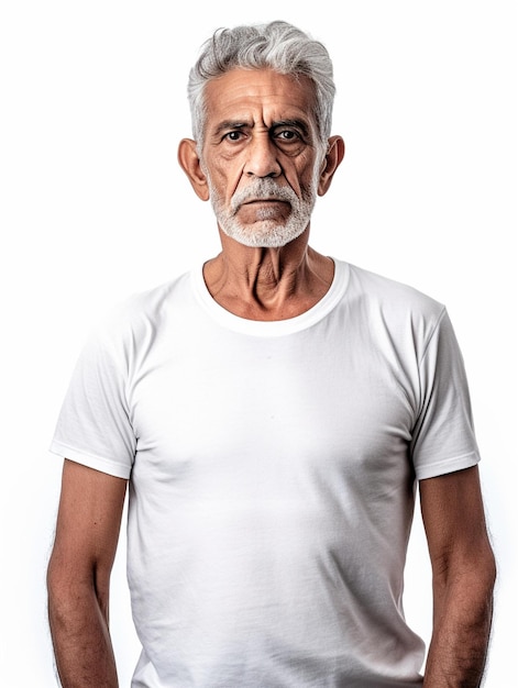 maquette de tshirt vieil homme indien