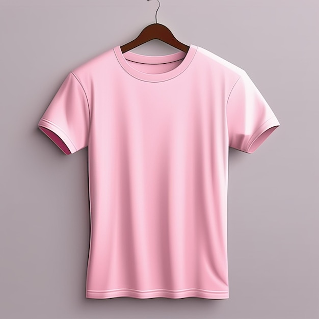 Maquette de vêtements rose tshirt blanc
