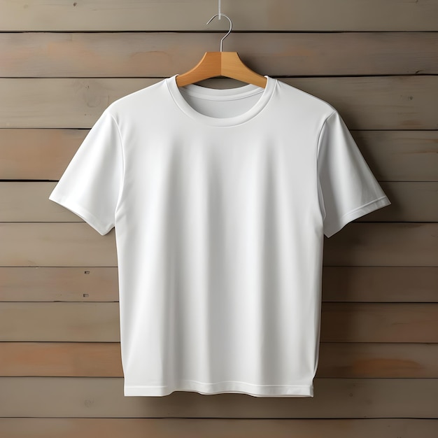 maquette de vêtements en t-shirt blanc pour hommes d'un affichage de séance photo professionnel