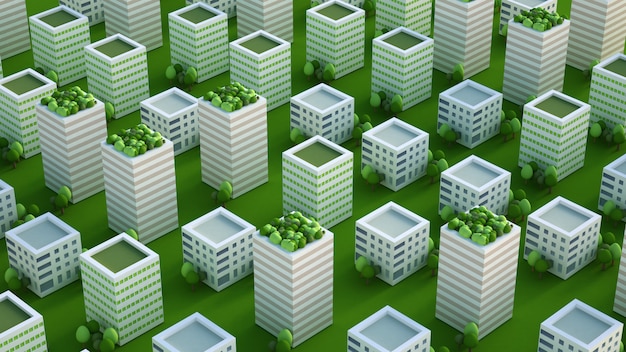 Photo maquette de la ville avec bâtiments résidentiels