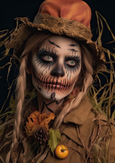 Maquillage d'Halloween et séance photo gothique