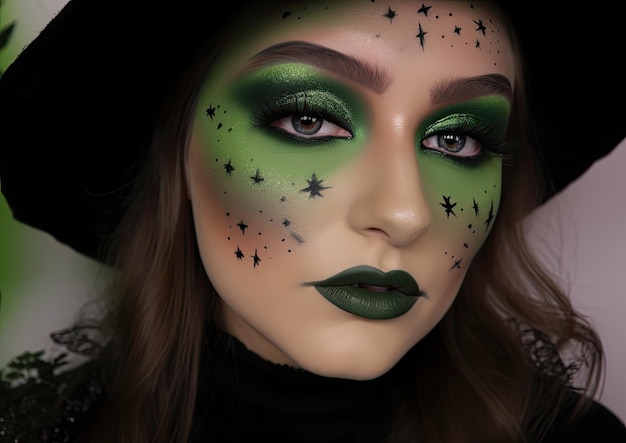 Photo maquillage d'halloween et séance photo gothique