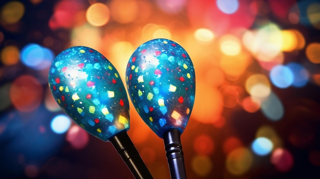 Maracas avec fond bokeh