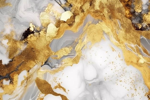 Marbre abstrait de luxe et fond d'or