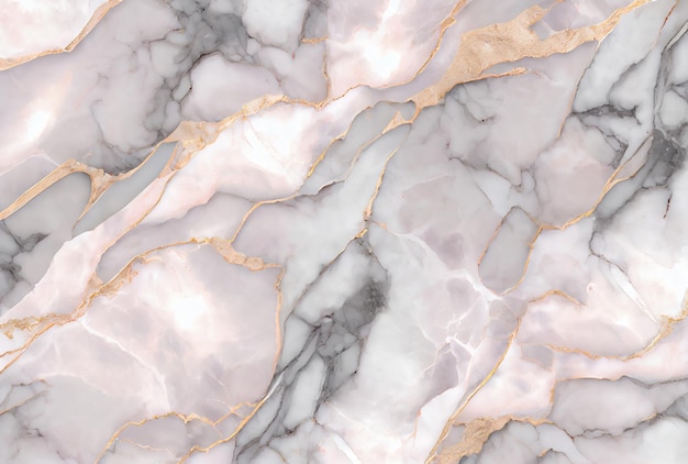 Marbre blanc avec fond abstrait or et quartz rose