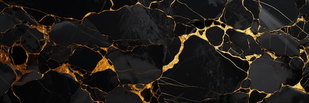 Marbre noir avec des veines dorées Marbre noir motif naturel pour l'arrière-plan abstrait noir blanc et or marbre noir et jaune marbre brillant marbre pierre texture de dessin de carreaux numériques
