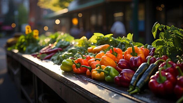 Le marché des agriculteurs Les produits artisanaux et les légumes biologiques d'un événement communautaire