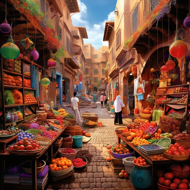 Marché animé de Marrakech