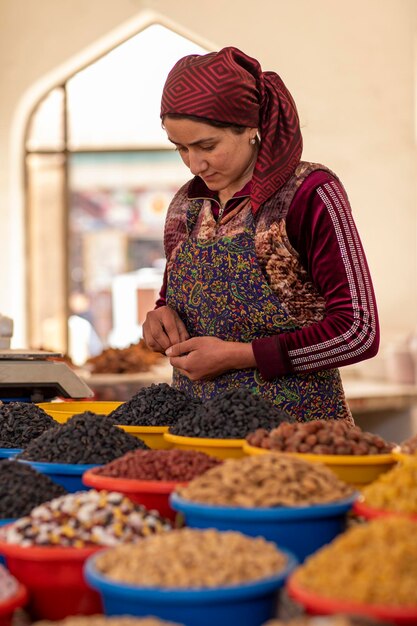 marché de Boukhara aux fruits secs