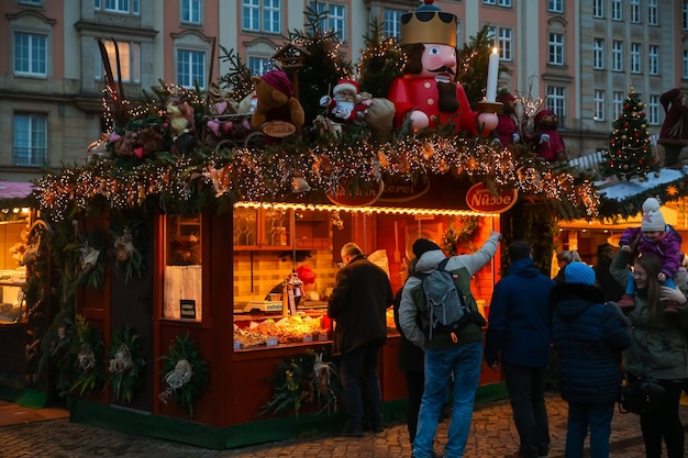 Marché du Nouvel An de Noël à Dresde, en Saxe, en Allemagne