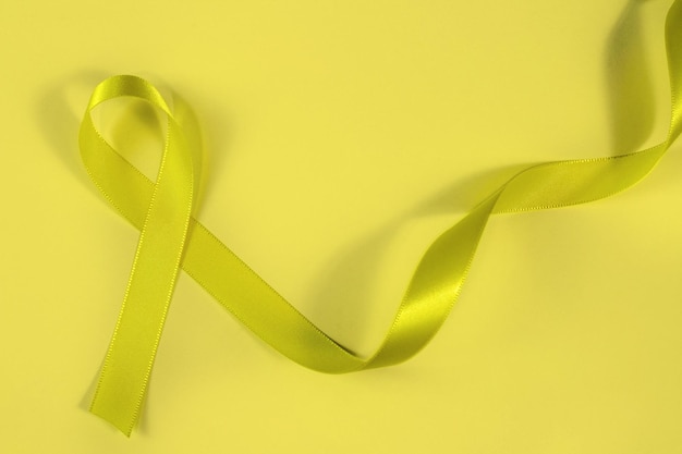Marche jaune Mois mondial de la sensibilisation à l'endométriose Ruban jaune