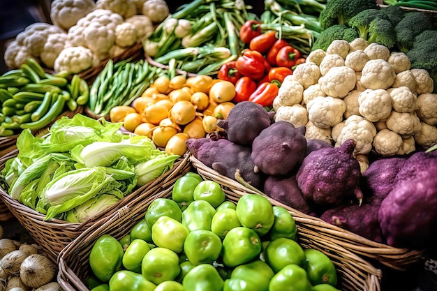 Marché des légumes frais