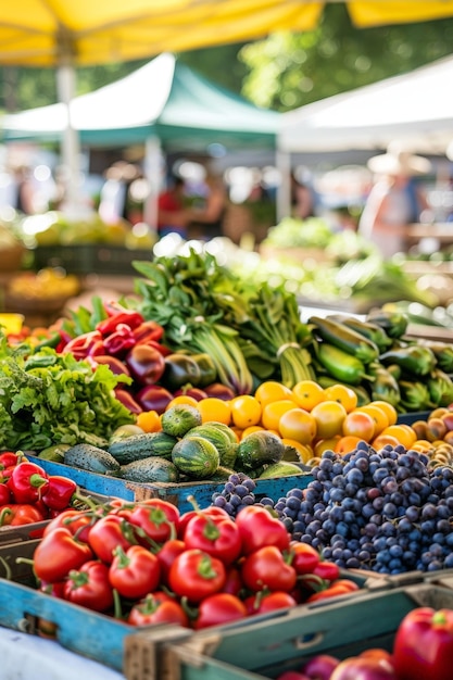 marché des légumes et des fruits IA générative