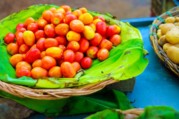 Marché de légumes indien