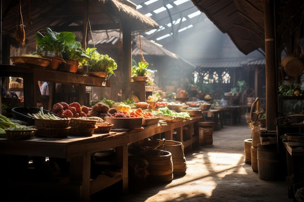 Marché lumière naturelle IA générative