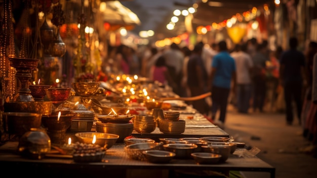 Marché et magasins de Diwali