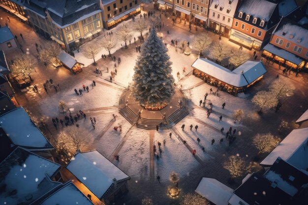 Marche de Noël sur la place IA générative