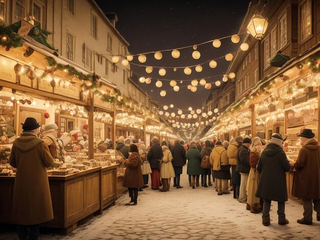 Photo marché traditionnel de noël à aachen