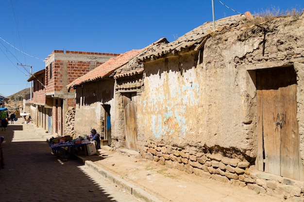 Photo marché traditionnel de tarabuco en bolivie