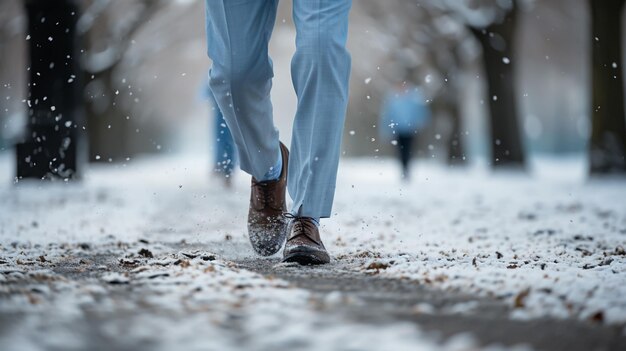 Marcher dans la neige