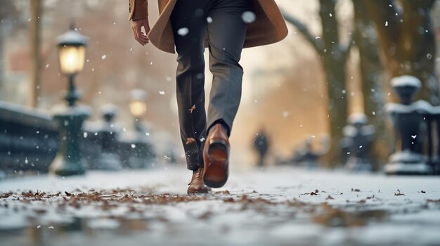 Marcher dans la neige