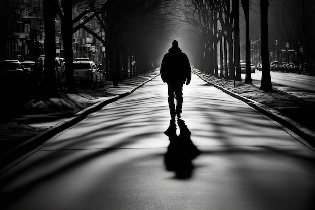Marcher seul à Lonely Night