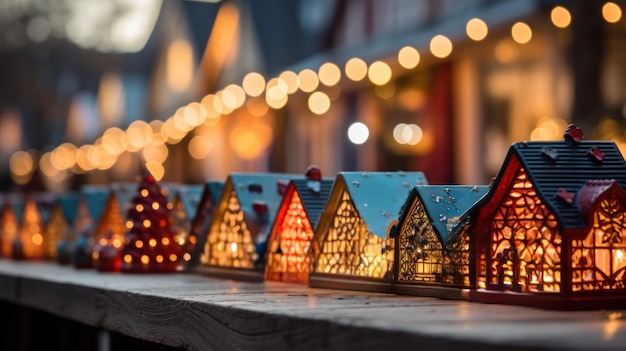 Marchés de Noël en plein air Célébration des fêtes de la saison hivernale