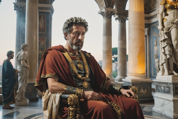 Marcus Aurelius, l'éminent ancien empereur, philosophe et écrivain stoïcien de Rome.