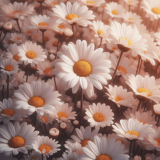 Marguerite dans le jardin de fleurs