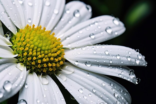 Marguerite avec des gouttes