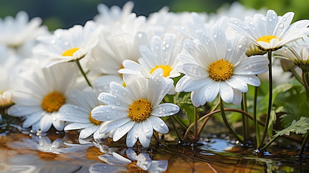 Marguerite qui fleurit sur un beau fond