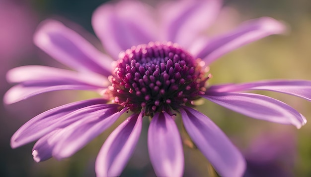 La marguerite violette fleurit dans le jardin La profondeur du champ est peu profonde