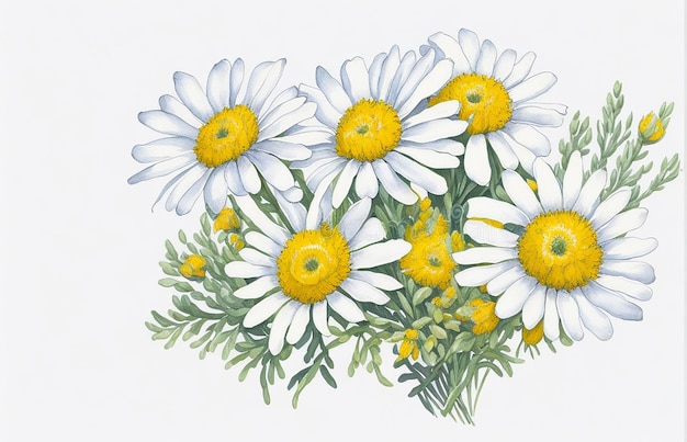 marguerites aquarelles