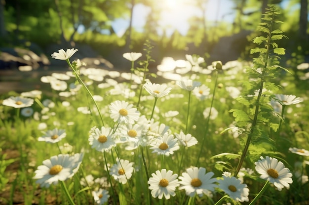 Des marguerites dans le champ