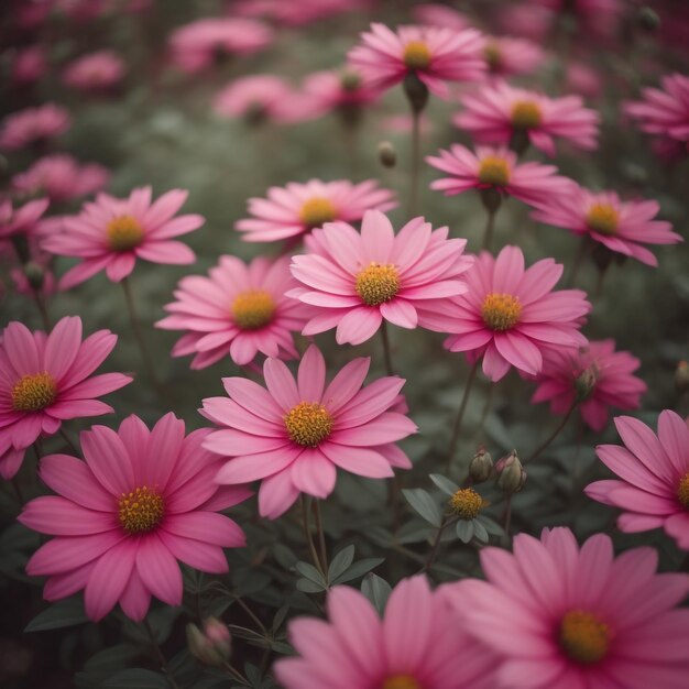 des marguerites roses