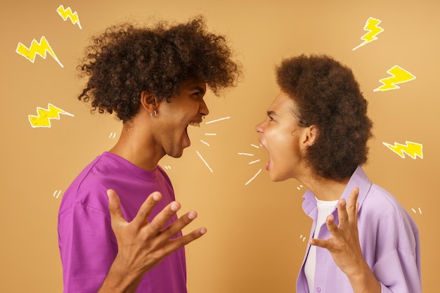 Photo le mari et la femme ont des problèmes et une relation difficile