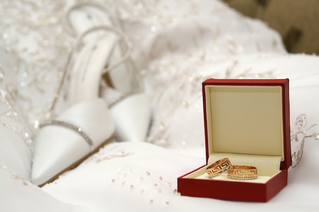 Mariage d&#39;une bague d&#39;une chaussure