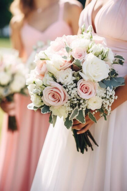 Mariage d'été élégant en rose