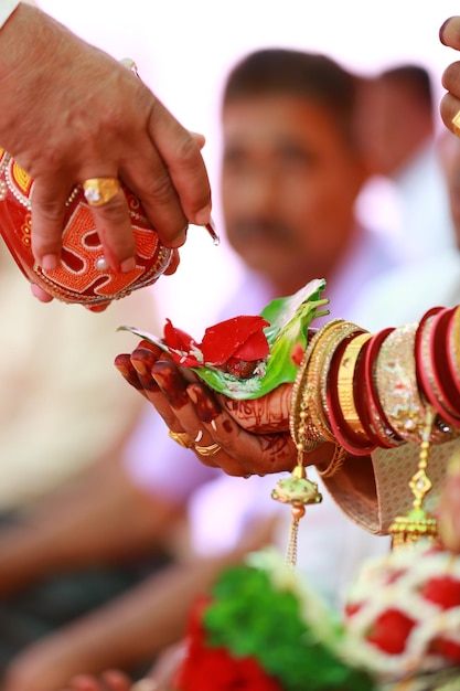 Photo mariage indien candide