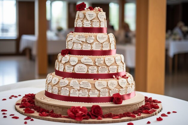 Photo le mariage en ligne de temps dans le style linéaire