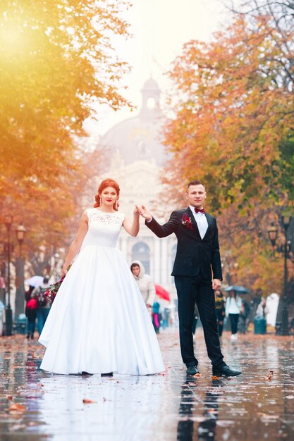 Mariage à Lviv, marchez dans les rues